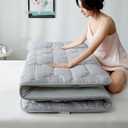 Thicken Folding Mattress,Soft Breathable Portable Sleeping PadJapanese Futon Mattress, Double Bed Single Bed Full Size Guest Mattres, Student Dormitory Mattress, Camping Mattress (King)