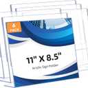 6 Pack L Shape Slanted Back 11x8.5 Plastic Sign Holders with Anti-Slip Pads, Business & Store Acrylic Tabletop Display Stand for Flyers, Menus, Documents, Price, Promotions, Wedding, Party Decoration