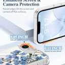 GVIEWIN for iPhone 17e Case & iPhone 16e Case, Compatible with MagSafe [Non-Yellowing][Military-Grade Protection] Hard PC&TPU Bumper, Floral Shockproof Protective Clear Phone Case (Aconite/Blue)
