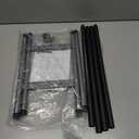 STORAGE MANIAC Expandable Shoe Rack, 8 Pairs Stackable Small Shoe Rack, Metal Adjustable Shoes Organizer for Closet, Entryway, Hallway, Garage, Front Door, Shoes Shelves, Black 2 Tier