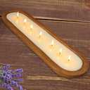 Aromatherapy Candle, SEVEYEE Lavender Candle 7wicks 20inch, Large Wooden Bowl Candles for Women,Girl Birthday Gift, 32oz