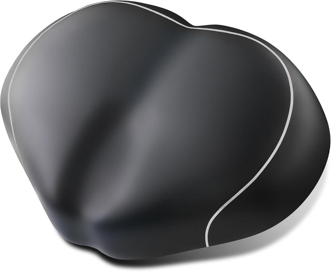 YLG Noseless Bike Seat for Men Women, Comfort Seat Cushion Compatible with Peloton, Electric Bike, Outdoor & Indoor Bikes, Wide Bicycle Saddle Replacement, Waterproof Bike Seat