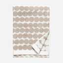 MARIMEKKO Räsymatto Terry Cotton Bath Towel (Ivory and Beige) – Polka Dot Patterned Bath Towels – 55 in x 28 in