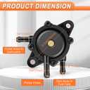 JUSTTOP Fuel Pump with Filter & Oil Hose, Compatible with Kohler 17HP-25HP, Briggs and Stratton, John Deere, Honda, Kawasaki, Yamaha Small Engine Lawn Mower, Replace 808492 808656