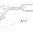 Deco 79 Acrylic Plastic Chain Decorative Sculpture Oval 5 Link Home Decor Statue, Accent Figurine 27" x 0" x 4", Clear