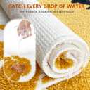 Fall Pumpkin Bath Mats for Bathroom, Thanksgving Super Absorbent Non-Slip Microfiber Shaggy Bath Rugs, Autumn Bathroom Mat for Shower, Tub, Sink, Decor, Machine Washable, 20x30in, Orange