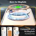 ZHK 360 Rotatable Ring for iPhone 16 Plus Case Magnetic, [Military Grade Drop Proof] [Translucent Frosted Back Panel] Slim Non-Slip Matte Phone Case for iPhone 16 Plus 6.7'', Gold