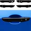 Thenice for 10th Gen Civic Accessories Door Handle Cover Exterior Decoration Compatible with Honda Civic 2021 2020 2019 2018 2017 2016 with Smart Auto Lock Holes -Black