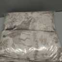 DriftAway 100% Blackout Toile Linen Curtains for Bedroom Double Layer Farmhouse French Country Vintage Printed Pattern Thermal Sound Lined Back Tab Living Room Drapes 96 inch Length 2 Panels Beige