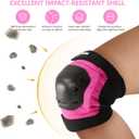 Tanden Skateboard Protective Gear Knee Pads and Elbow Pads Set, Elbow and Knee Pads for Roller Skating Wrist Guards Skateboarding Pads