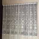 Bedroom/White/Sheer Curtains,Embroidery/Living Room/Voile/Curtains/Panels,Embroidered/Semi Sheer Flower-White. 200x250cm(79x98inch), Set of 2
