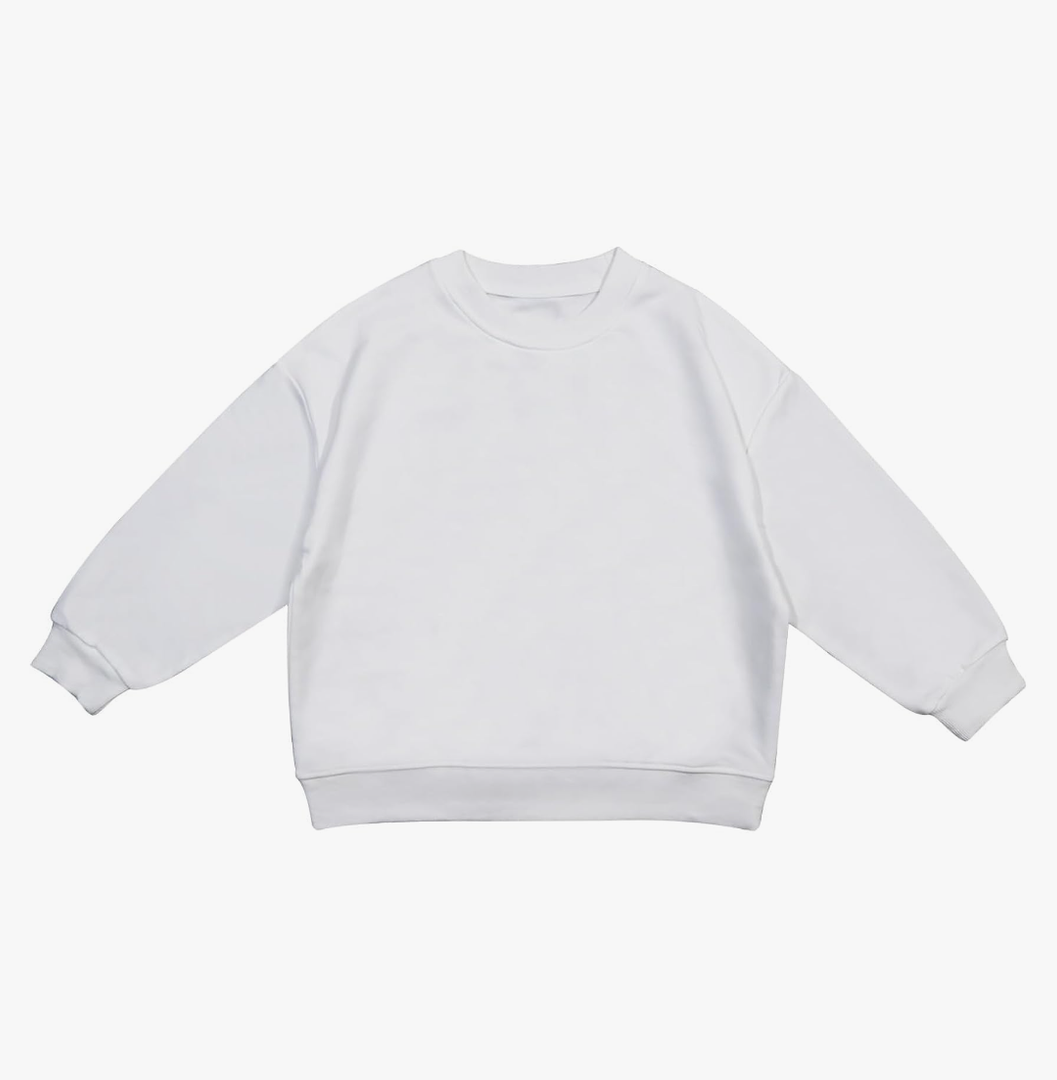 Baby Kids Crew Neck Sweatshirts Solid Cotton O-Neck Pullover Long Sleeve T-shirts Tops for 2-12T Boys & Girls 13Y XXL