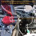 Upgraded Baffled Oil Catch Can Kit Oil Separator Catch Can Aluminum with 3/8" Strengthened NBR Fuel Line Black 400ml