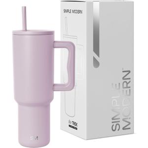 Simple Modern 40 oz Trek Tumbler with Handle and Lid | Cup Holder Friendly Insulated Stainless Steel Travel Mug