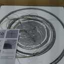 Silver Chandelier Led Pendant Light Fixture - 3 Ring Dimmable Modern Chandelier with Remote Control for High Ceiling Dining Room