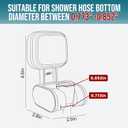 TAILI Shower Head Holder Suction, Handheld Shower Head Bracket, Height Angle Adjustable Wall Mounted, Bathroom Showerhead Holder Removable No Drilling Waterproof, Square Suction Cup, White