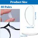 40 Pairs Eyeglass Nose Pads, Clear Eye Glasses Nose Pads Non Slip 1mm Eyeglass Noses Pad with Soft Sticky Backing, Silicone Anti-Slip Cushions for Glasses, Sunglasses