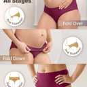 Intimate Portal Cotton Maternity Underwear Under the Bump Foldable Pregnancy Postpartum Panties (XXL)