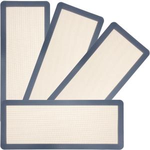 4 Pcs Small Silicone Baking Mats Compatible with Harvest Right Freeze Dryer, Reusable Silicone Drying Mat, Non Stick Silicones Liners Sheets for Kitchen Baking Trays (Grey, S, 13-5/16 ''x 7")