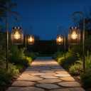 Solar Lanterns Outdoor Waterproof, Metal Hanging Solar Light for Outside Garden Patio Porch Table, Outdoor Decorative Lantern with Bright Warm White Light
