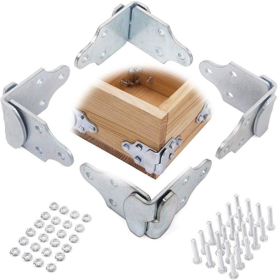 NIXFACE 8 Pc Stake Trailer Rack Corner Connector Body Utility Wood Side Bracket