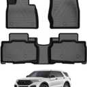 KUST Floor Mats for Ford Explorer 2020-2025 2026, All Weather Floor Liners Rubber Car Mat Front Rear 2 Row for Explorer Accessories High Edge