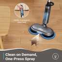 iDOO Cordless Electric Mop, Rechargeable Spin Mop with Water Spray & LED Headlight, Quiet Self Propelled Floor Cleaner, Washable Pads, Lightweight Floor Scrubber for All Floors