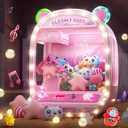 Skirfy Large Claws Machine Toy with LED Light & Adjustable Sound,16" Candy Dispenser Toys Mini Vending Machine for Kids Christmas Birthday Big Gifts for Girls Boys Ages 6+