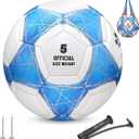 STEEFAN Teal/Blue/Pink Soccer Ball Size 5 for Kids Outdoor Play,Color Change Soccer Official Ball with Needles and Air Pump,Idea Gift for Teen Boy Girl Junior Women,Indoor Outdoor Game Soccer Ball