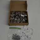 20 Pack Soft Close Cabinet Door Hinges for 1/2" Partial Overlay Cupboard, 100 Degree Opening Angel, Stainless Concealed Kitchen Cabinet Hinges with Mounting Screws and Manual