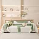 MEETSKY Green Couch Cover for Dogs Sofa Covers for Cushion Couch Sofa Chenille Sofa Slipcover Couch Covers for Sectional l Shaped Couch Pets Protector Furniture Covers, 91" x 134", Sage Geometry