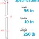 Large Zip Ties 36 inch (50 Pack), Long Zip Ties Heavy Duty with 250 lb Tensile Strength, Big Cable Ties, Black, by ANOSON