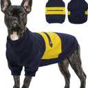 Kuoser Dog Sweatshirt, Winter Fall Warm Dog Sweater for Small Sized Dogs Girl Boy, Cold Weather Pet Sweatshirts with Pocket Soft Doggie Pullover Hoodie Daily Clothes, Dark Blue S