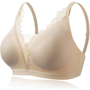 Post-Surgery Mastectomy Bra Breast Prosthesis Breast Forms Artificial Fake Boobs Bralette Daily Bra (3X-Large, Skin)