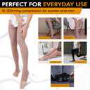 Doc Miller Thigh High Open Toe Compression Stockings 15-20mmHg for Varicose Veins, Pregnancy Support Open Toe Thigh High Compression Socks for Women and Men Medium
