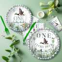 One Lucky Duck Birthday Party Supplies Decorations - Mallard Duck Hunting First Birthday Table Decorations Tableware, Paper Plate, Cup, Napkin, Fork | 24 Guests (1)