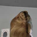 BARSDAR Beige Blonde Layered Wig with Bangs - 20 Inch Blonde Layered Wig with Bangs for Women - Natural Looking Soft Wavy Synthetic Wigs Straight Layers Haircut Fringe Daily Party Halloween