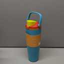 Owala FreeSip Sway Insulated Stainless Steel Water Bottle with Two-Way Spout, Built-In Straw and Bucket Handle, Made for Travel, School, and Sports, 40oz, BPA Free, Leak Proof, Summer Sweetness