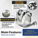 TT Heavy Duty Hose Clamps, 304 Stainless Steel T-Bolt Clamp, Adjustable Range 56-59 mm, Solid T-nuts and Wide Band for 2.25 Exhaust Clamp (2.2-2.32 inch, 2 pack)
