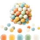 100Pcs Ball Pit Balls, Soft Plastic Ball Pit Balls for Kids, Phthalate & BPA Free, Crush Proof Plastic Play Balls, Assorted Colors Play Balls for Ball Pit, Play Tent, & Party Decorations (Gray-Blue, Orange-Red, Gray-Blue, Milk White, Orange)
