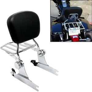 Motorcycle Rear Seat Backrest Sissy Bar Back Rest Compatible For Harley Davidson Heritage Softail FLSTC/Springer FLSTS/Fatboy EFI FLSTF Custom
