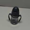 GROSMIMI Spill Proof no Spill Magic Sippy Cup with Straw with Handle for Baby and Toddlers, Customizable, PPSU, BPA Free 6 oz (Charcoal)