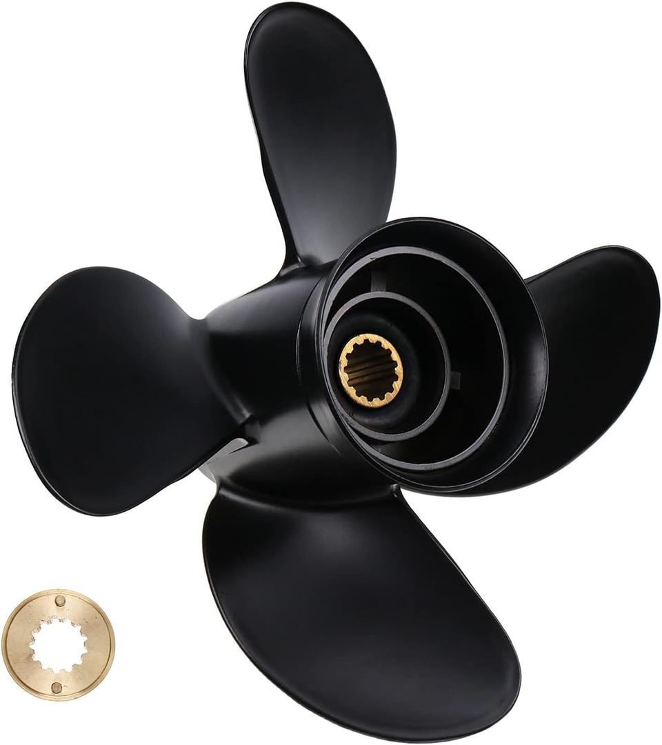 Propeller 48-8M8026635 RH 10.1x14 4 Blade Compatible with Mercury/Mariner 25 30 40 55 60 70HP Boat Motors