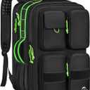 MATEIN Heavy Duty Backpack for Men, 17 Inch College Laptop Backpack with Multiple Organized Pockets, Water Resistant TSA Large Computer Teacher Bag with Shoe Compartment for Work Travel (Black Green)