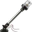 Stern Light - White LED Anchor & Bimini Top Lights for Pontoon & Fishing Boats, 3NM, 1224V, 12''