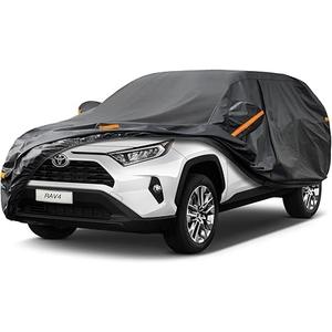 Kayme 7 Layers SUV Car Cover Custom Fit for Toyota RAV4 (2006-2025), Waterproof All Weather for Automobiles,Rain Sun UV Protection.Black