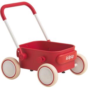 PULA Baby Push Walker with Wheels Toddler Wagon for First Learner Baby Toys 6-12 Months, 1 Year Old Birthday Gifts, Indoors and Outdoors (Red)
