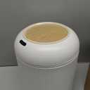 Pukomc Smart Sensor Wastebasket, Convenient and Hygienic Easy to Use, Technology Sensor Waterproof Wastebasket Plastic Trash can for Kitchen, Bathroom, Bedroom, Living Room, Office and Outdoor (1 Pack, white)