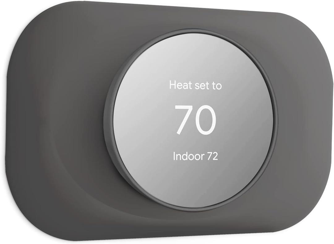Petrichor Nest Thermostat Wall Plate - Compatible With Google Nest 2020 - Trim Kit, Cover Accessory for Easy Installation - Charcoal
