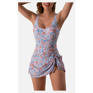 Eomenie Plus Size Swimdress for Women One Piece Swimsuit Tummy Control Swim Dresses Skirt Bathing Suit 2XL